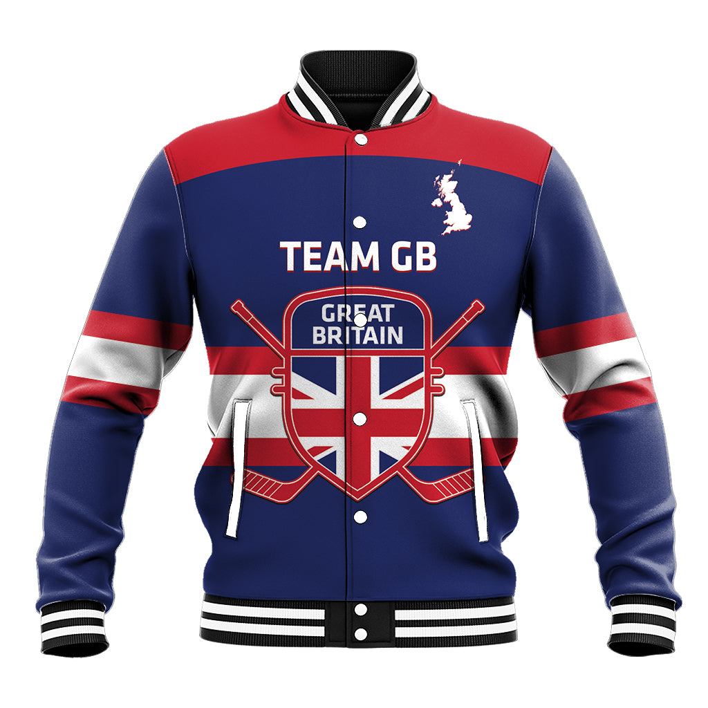 Custom Great Britain Hockey Baseball Jacket Go GB Team - Wonder Print Shop