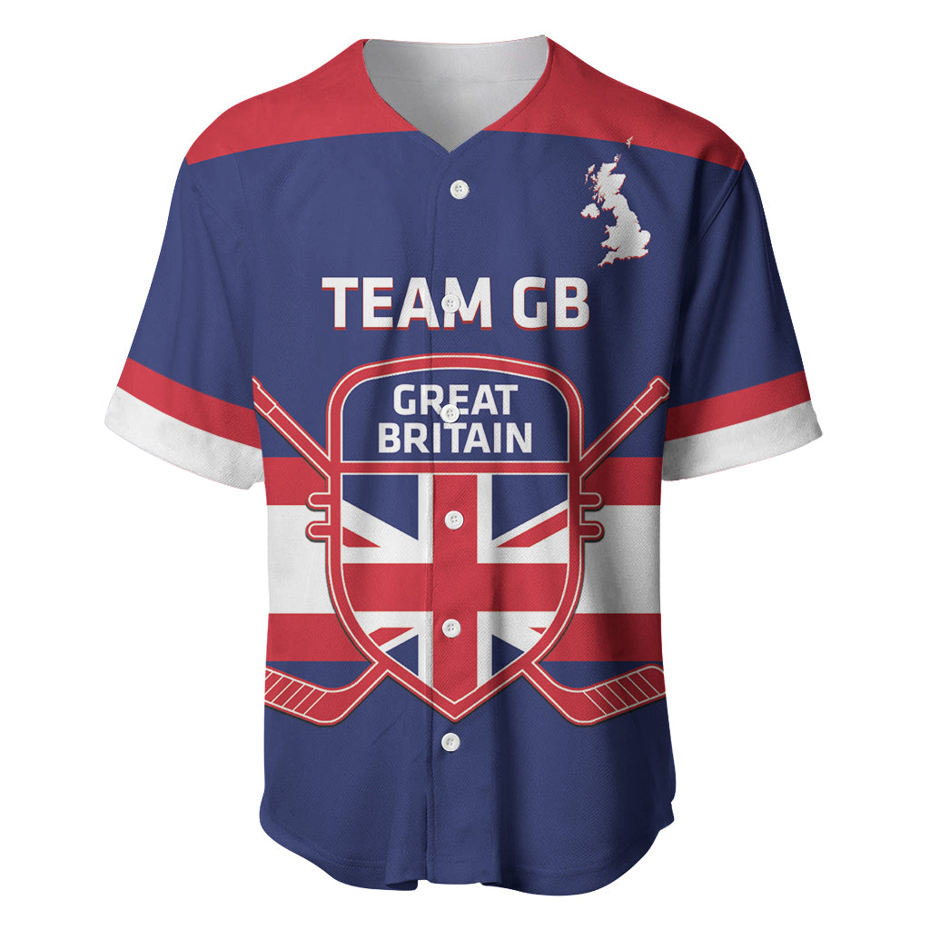 Custom Great Britain Hockey Baseball Jersey Go GB Team - Wonder Print Shop