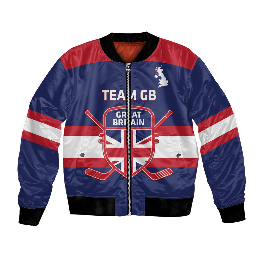 Custom Great Britain Hockey Bomber Jacket Go GB Team - Wonder Print Shop