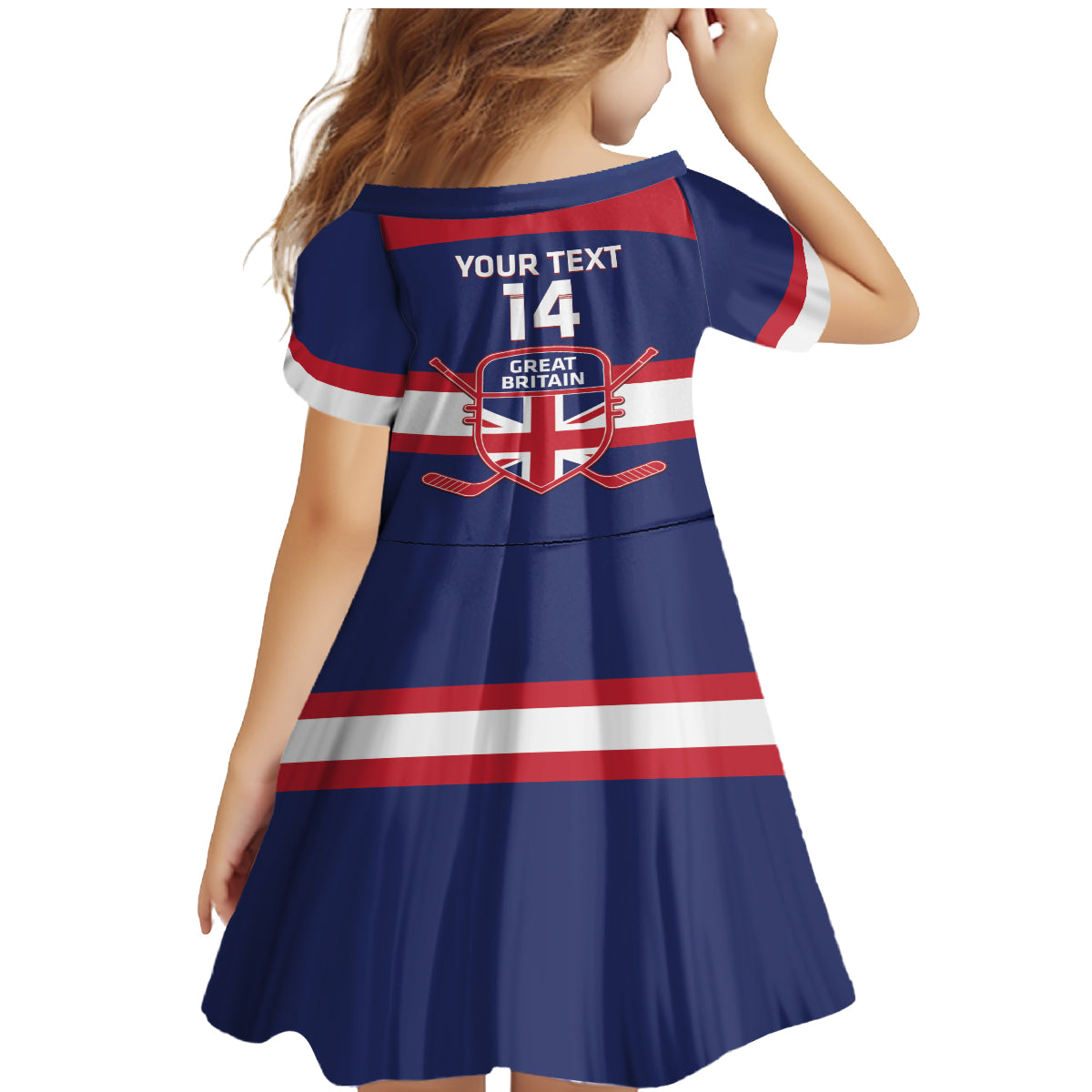 Custom Great Britain Hockey Family Matching Mermaid Dress and Hawaiian Shirt Go GB Team - Wonder Print Shop