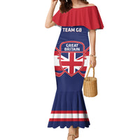 Custom Great Britain Hockey Family Matching Mermaid Dress and Hawaiian Shirt Go GB Team - Wonder Print Shop