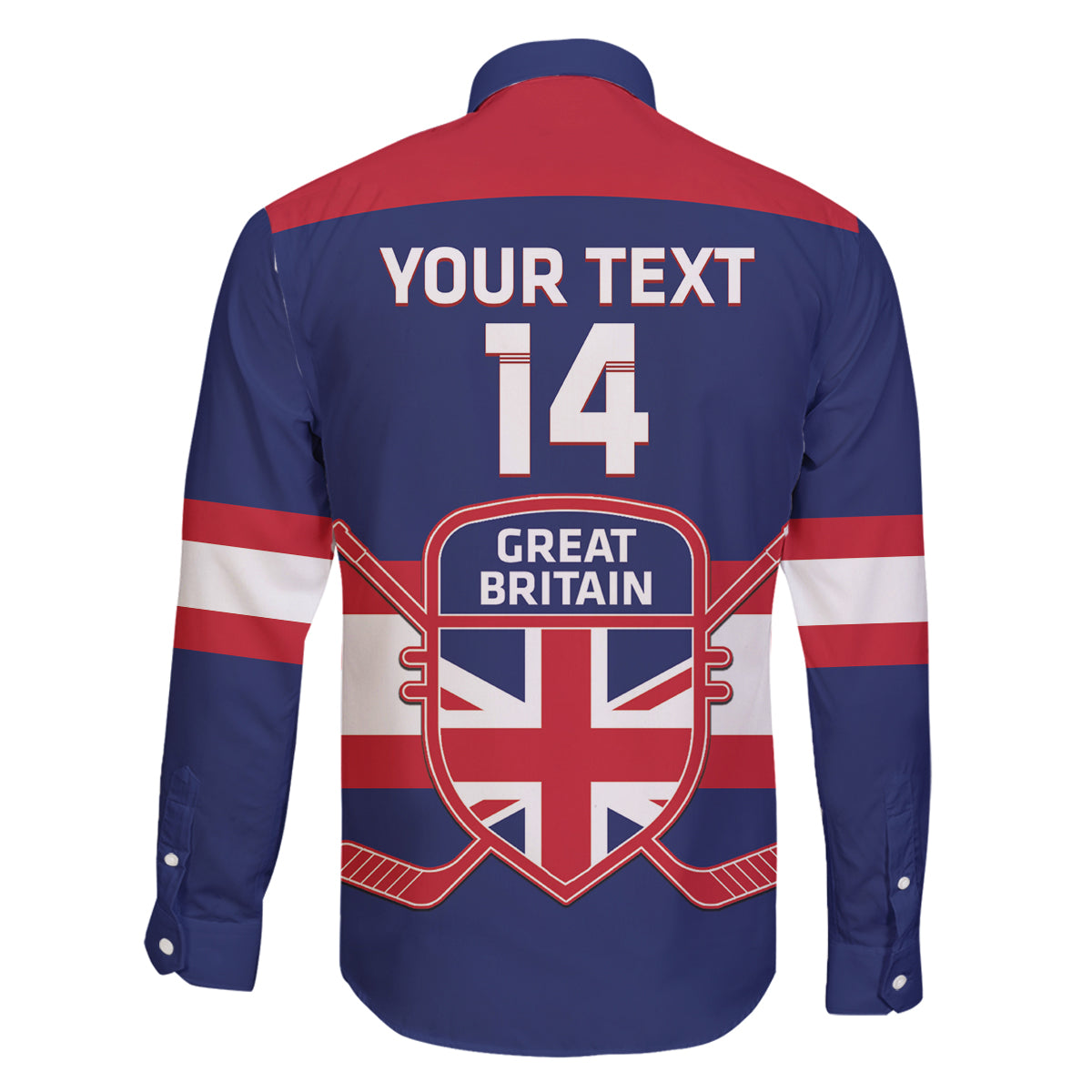 Custom Great Britain Hockey Family Matching Off Shoulder Maxi Dress and Hawaiian Shirt Go GB Team - Wonder Print Shop