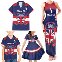 Custom Great Britain Hockey Family Matching Tank Maxi Dress and Hawaiian Shirt Go GB Team - Wonder Print Shop