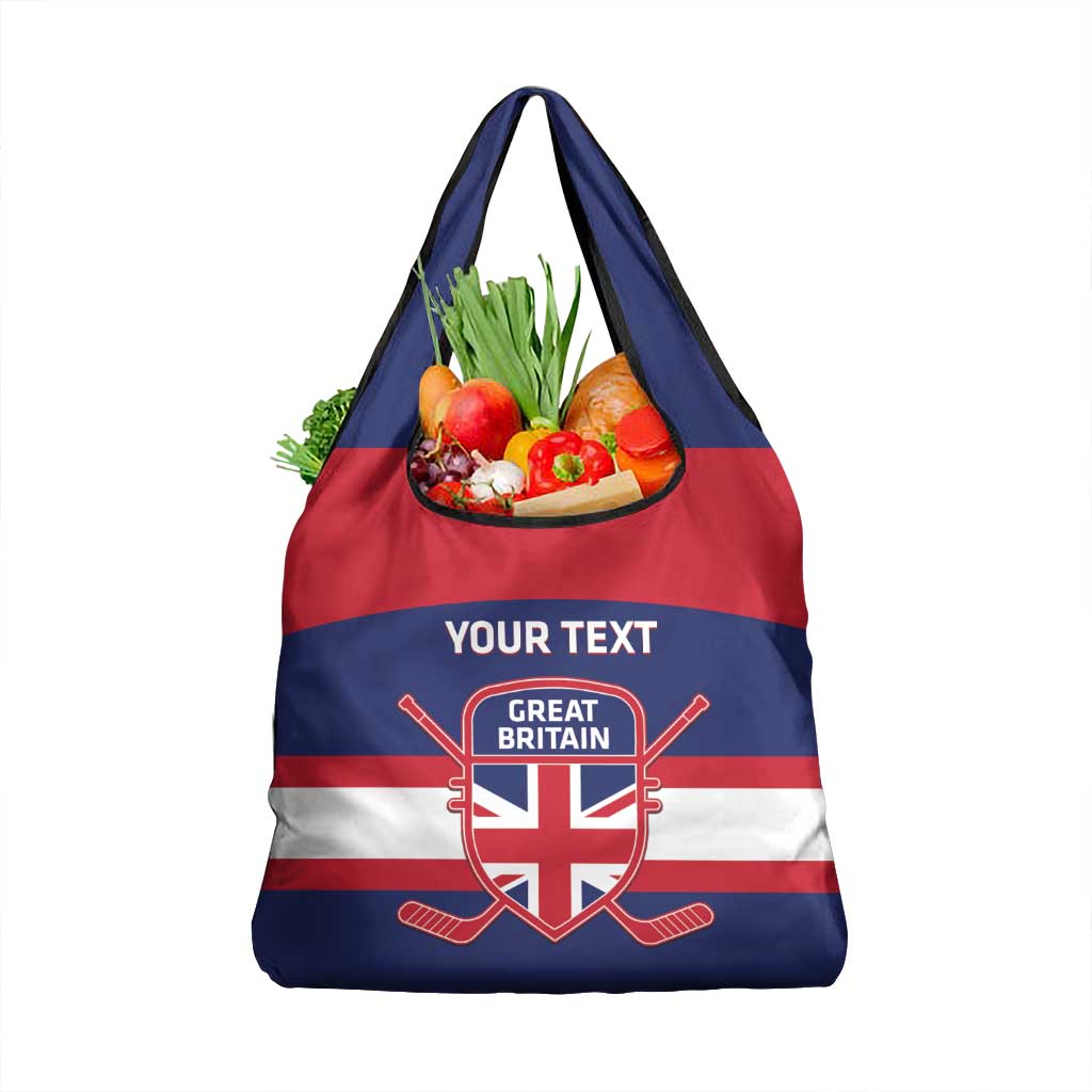 Custom Great Britain Hockey Grocery Bag Go GB Team