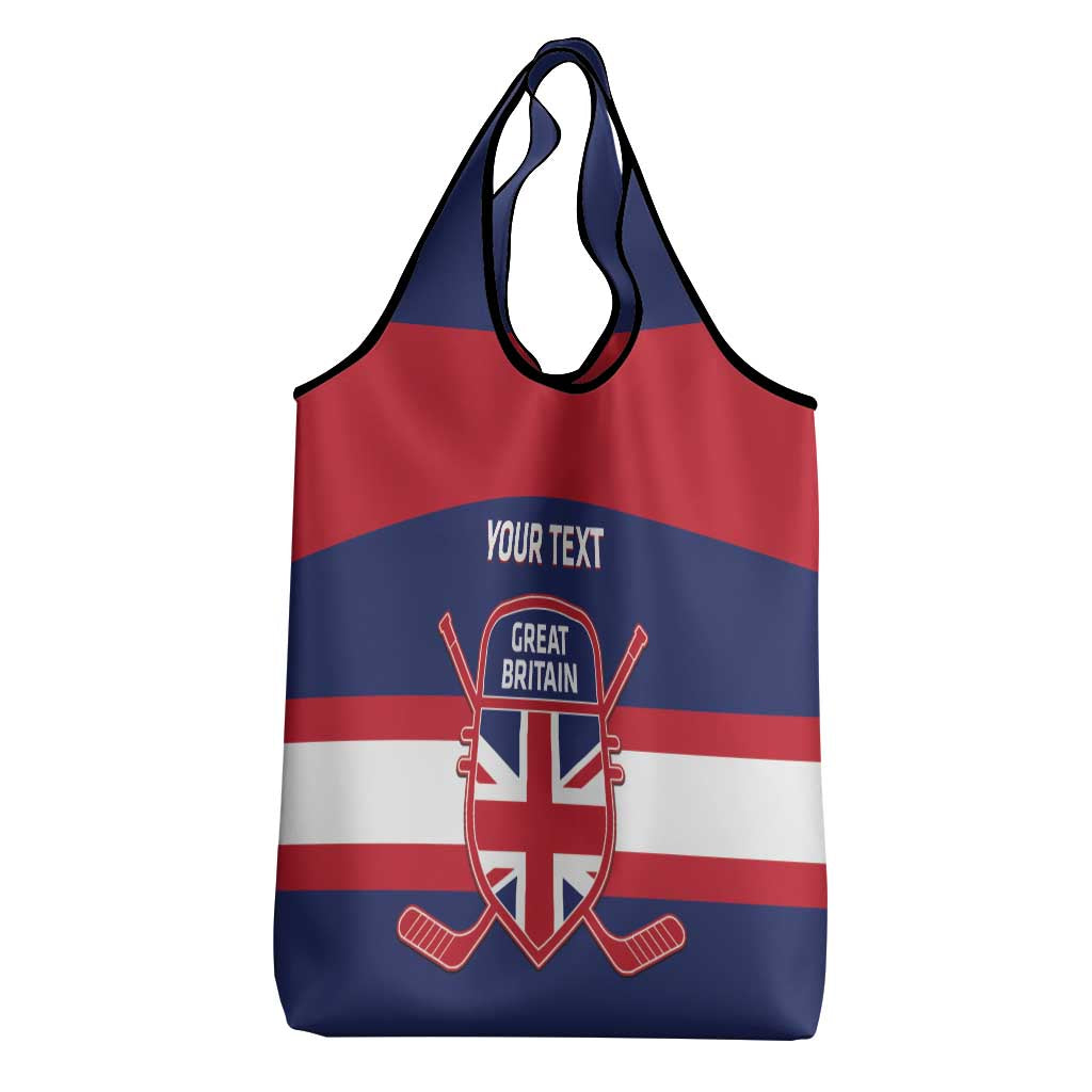 Custom Great Britain Hockey Grocery Bag Go GB Team