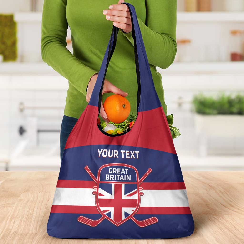 Custom Great Britain Hockey Grocery Bag Go GB Team
