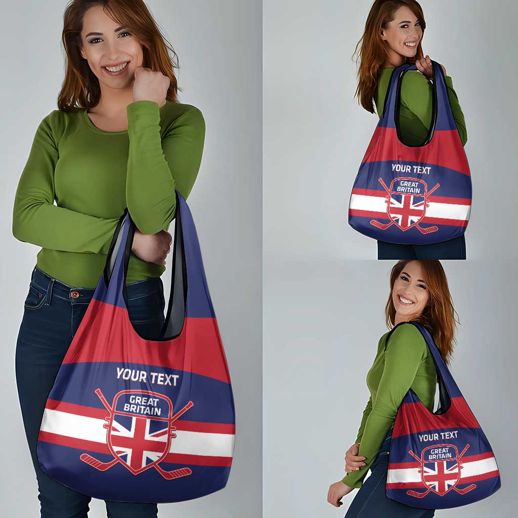 Custom Great Britain Hockey Grocery Bag Go GB Team