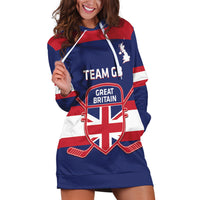 Custom Great Britain Hockey Hoodie Dress Go GB Team - Wonder Print Shop