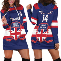 Custom Great Britain Hockey Hoodie Dress Go GB Team - Wonder Print Shop