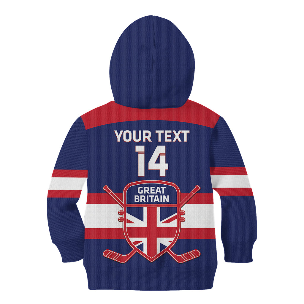 Custom Great Britain Hockey Kid Hoodie Go GB Team - Wonder Print Shop