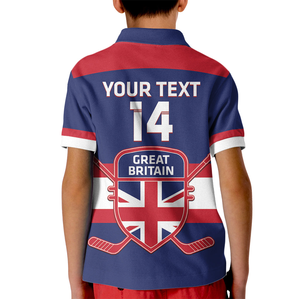 Custom Great Britain Hockey Kid Polo Shirt Go GB Team - Wonder Print Shop