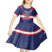 Custom Great Britain Hockey Kid Short Sleeve Dress Go GB Team - Wonder Print Shop