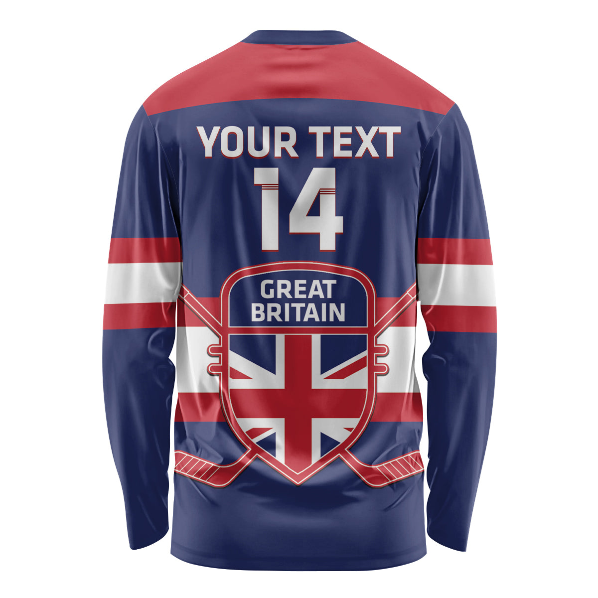 Custom Great Britain Hockey Long Sleeve Shirt Go GB Team - Wonder Print Shop
