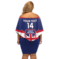 Custom Great Britain Hockey Off Shoulder Short Dress Go GB Team - Wonder Print Shop