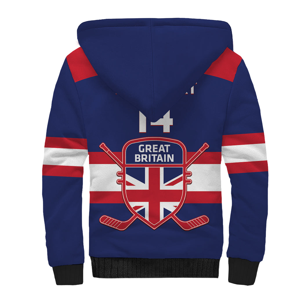 Custom Great Britain Hockey Sherpa Hoodie Go GB Team - Wonder Print Shop