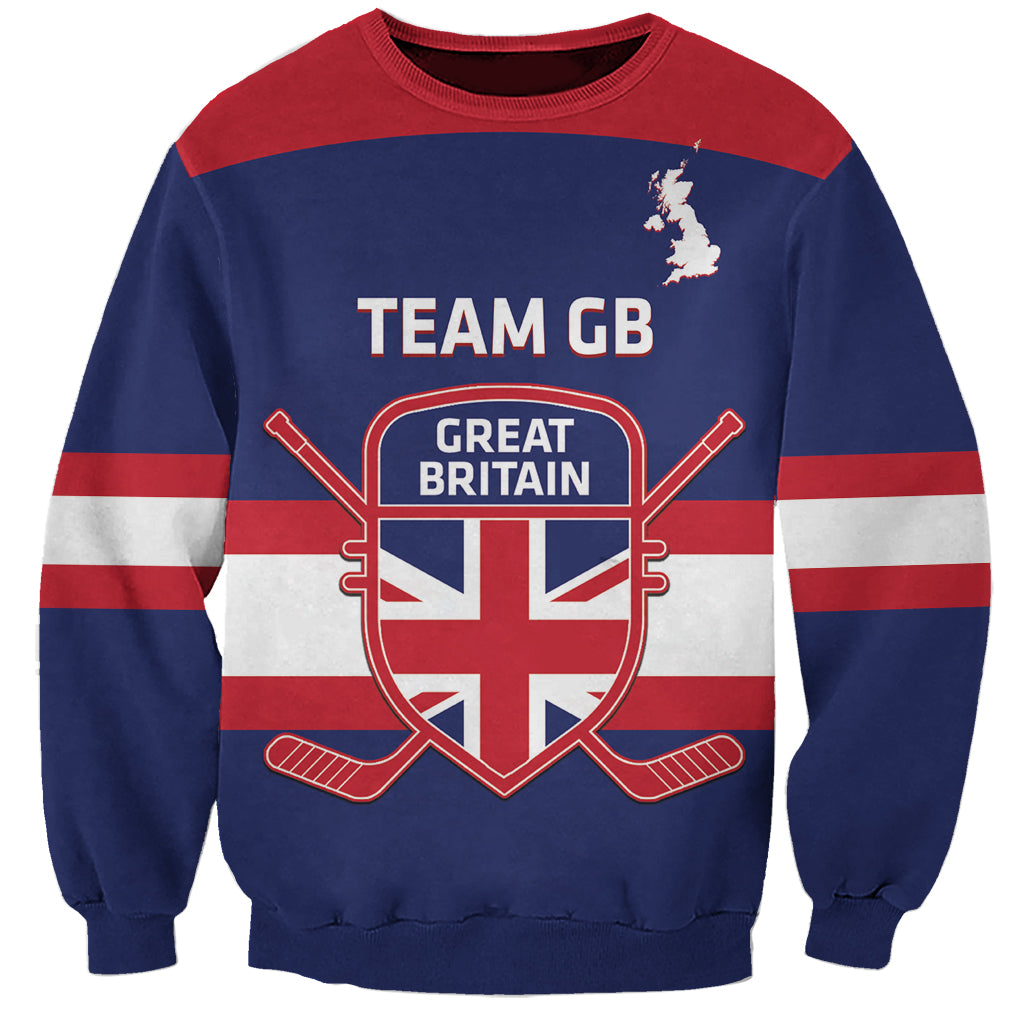 Custom Great Britain Hockey Sweatshirt Go GB Team - Wonder Print Shop