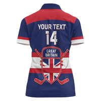 Custom Great Britain Hockey Women Polo Shirt Go GB Team - Wonder Print Shop