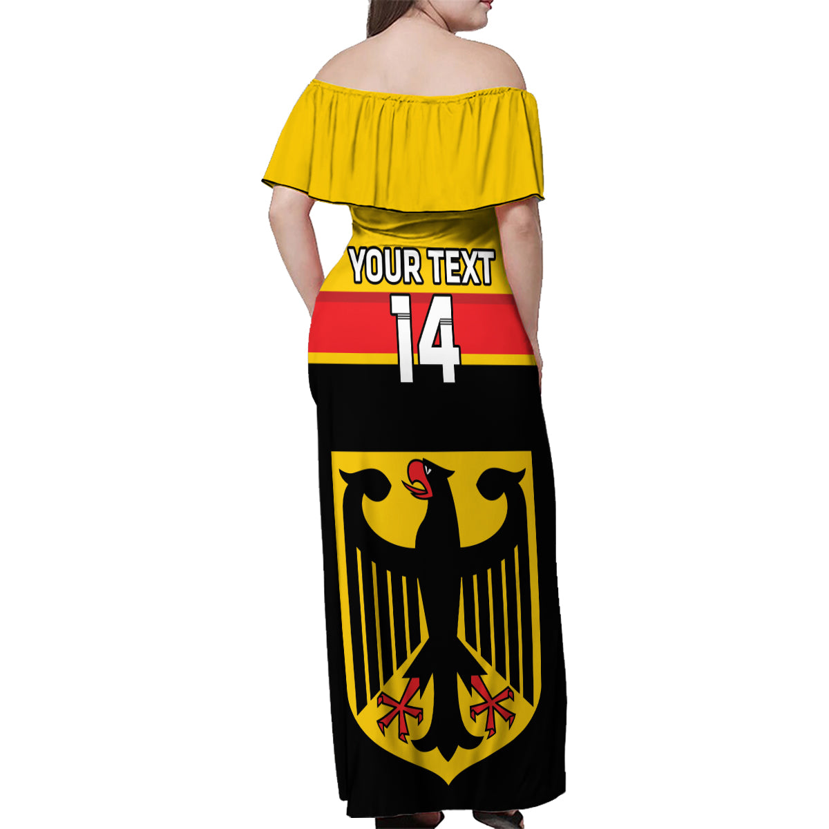 Custom Germany Hockey Family Matching Off Shoulder Maxi Dress and Hawaiian Shirt Go German Bearers of the Eagle - Wonder Print Shop