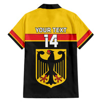 Custom Germany Hockey Family Matching Short Sleeve Bodycon Dress and Hawaiian Shirt Go German Bearers of the Eagle - Wonder Print Shop