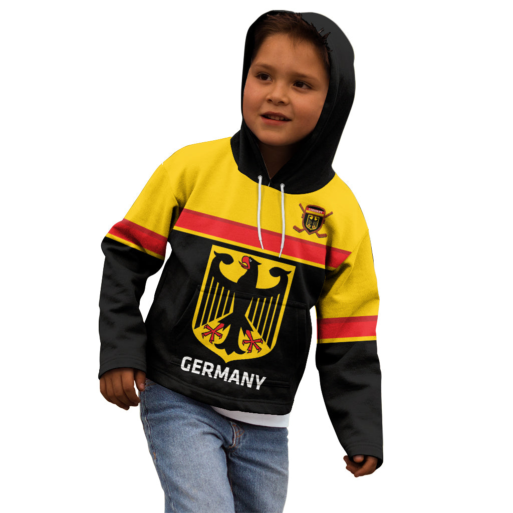Custom Germany Hockey Kid Hoodie Go German Bearers of the Eagle - Wonder Print Shop