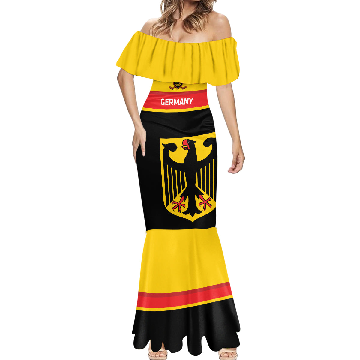 Custom Germany Hockey Mermaid Dress Go German Bearers of the Eagle - Wonder Print Shop