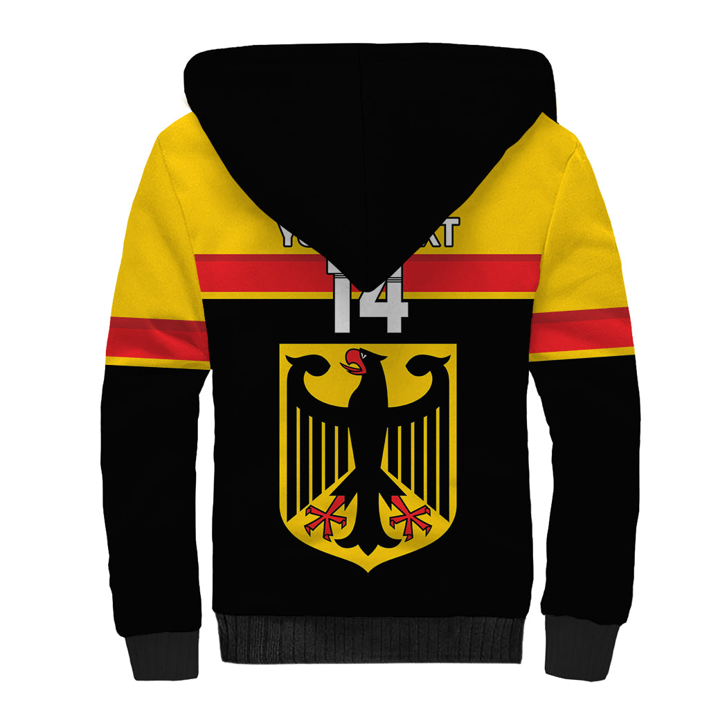 Custom Germany Hockey Sherpa Hoodie Go German Bearers of the Eagle - Wonder Print Shop