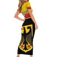Custom Germany Hockey Short Sleeve Bodycon Dress Go German Bearers of the Eagle - Wonder Print Shop