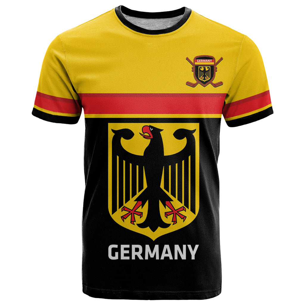 Custom Germany Hockey T Shirt Go German Bearers of the Eagle - Wonder Print Shop