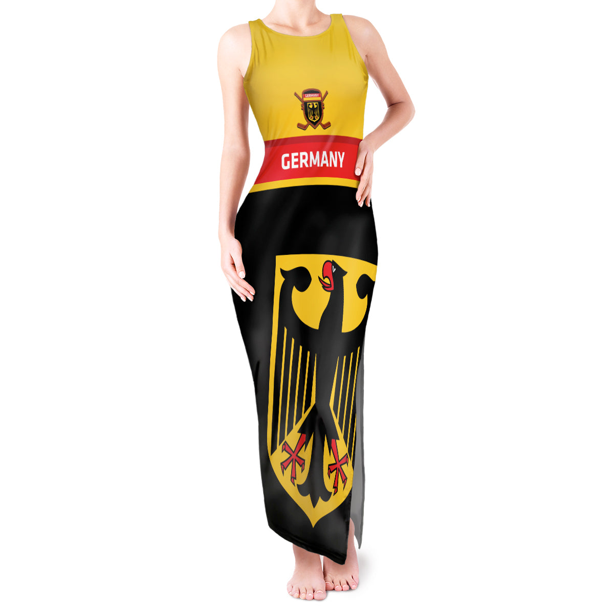 Custom Germany Hockey Tank Maxi Dress Go German Bearers of the Eagle - Wonder Print Shop