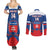 Custom Slovakia Hockey Couples Matching Summer Maxi Dress and Long Sleeve Button Shirt Go Slovak Our Boys - Wonder Print Shop
