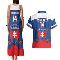 Custom Slovakia Hockey Couples Matching Tank Maxi Dress and Hawaiian Shirt Go Slovak Our Boys - Wonder Print Shop