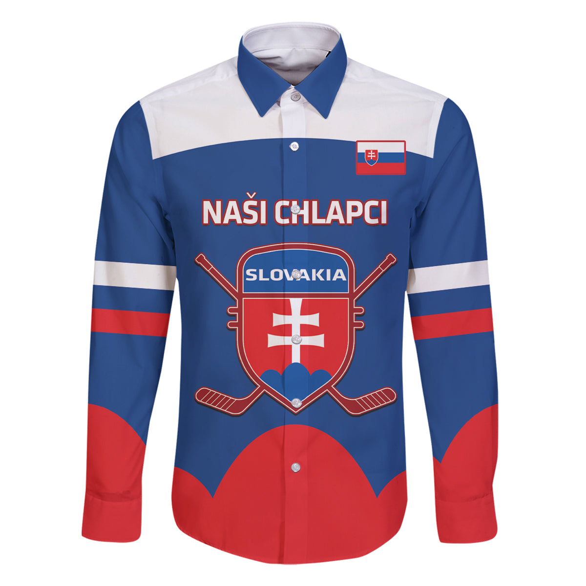 Custom Slovakia Hockey Family Matching Off Shoulder Maxi Dress and Hawaiian Shirt Go Slovak Our Boys - Wonder Print Shop