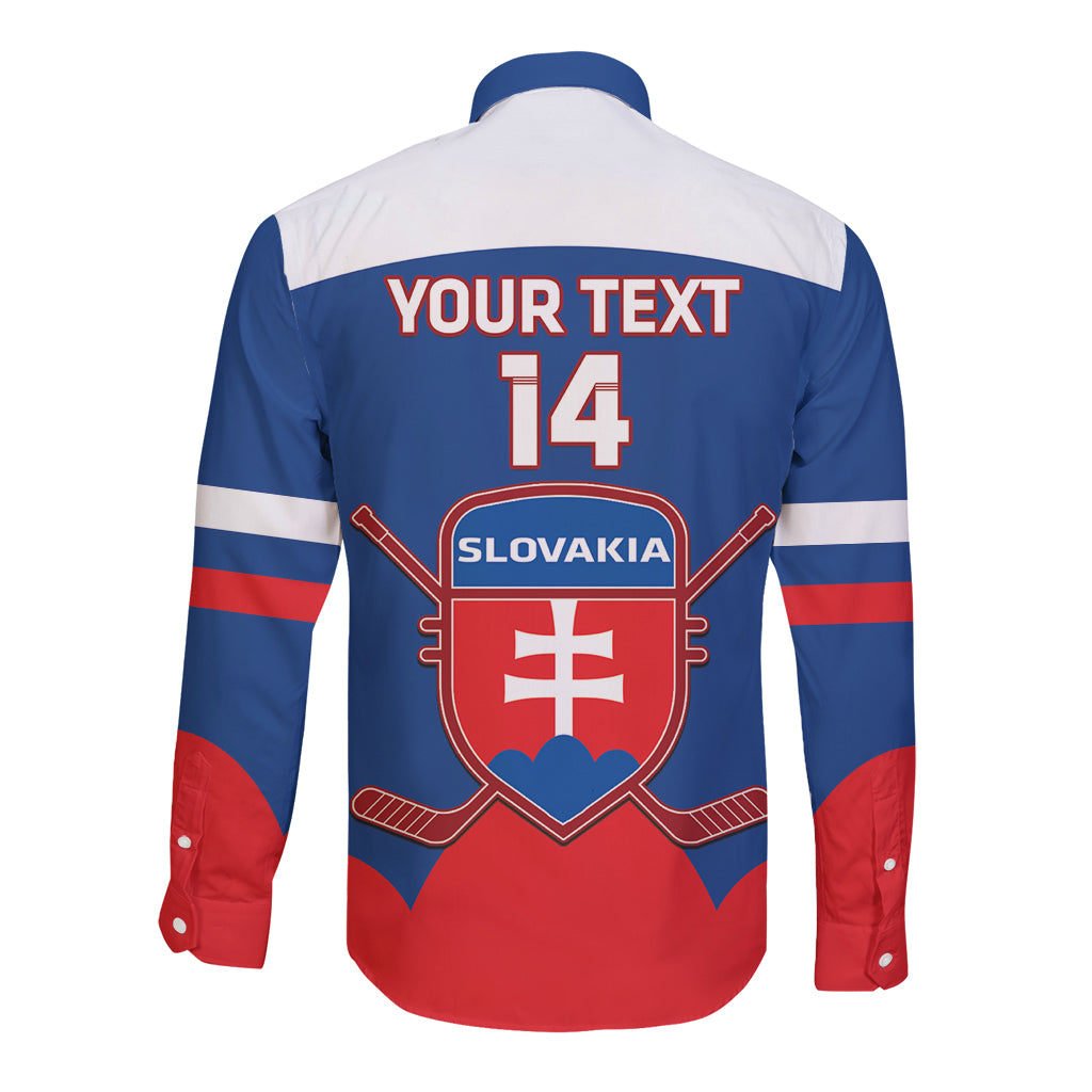 Custom Slovakia Hockey Long Sleeve Button Shirt Go Slovak Our Boys - Wonder Print Shop