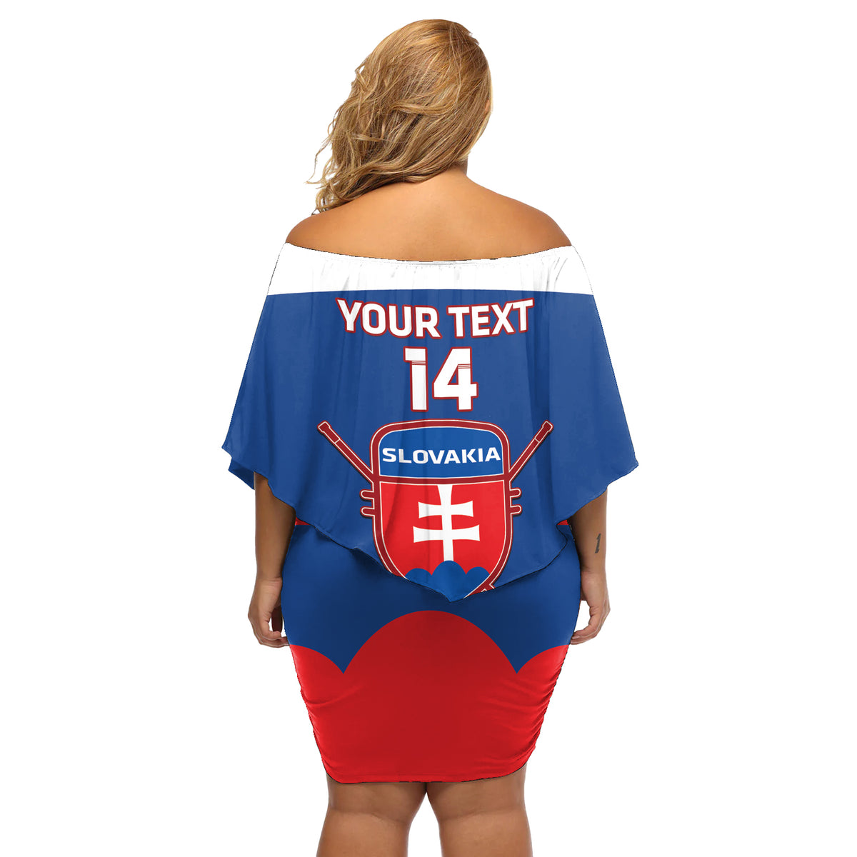 Custom Slovakia Hockey Off Shoulder Short Dress Go Slovak Our Boys - Wonder Print Shop