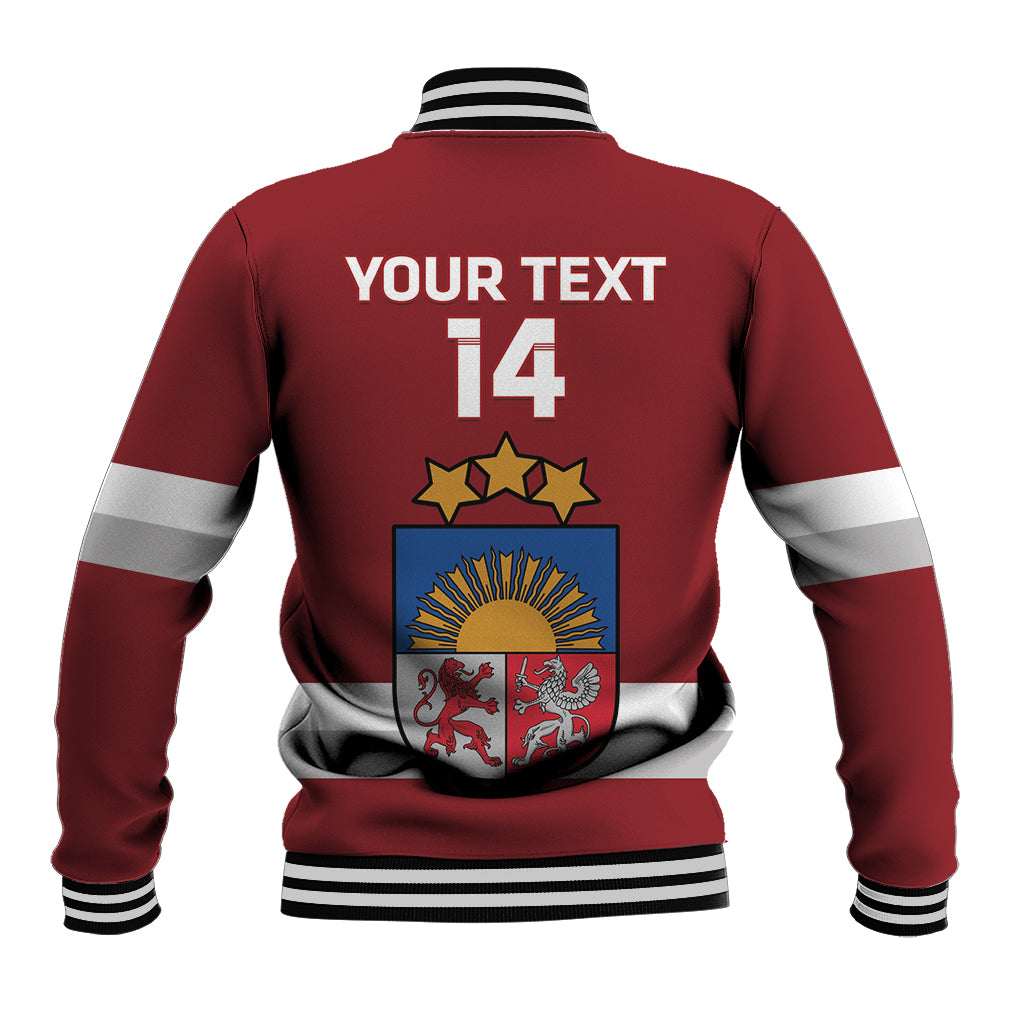 Custom Latvia Hockey Baseball Jacket 2024 Go Latvija - Wonder Print Shop
