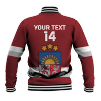 Custom Latvia Hockey Baseball Jacket 2024 Go Latvija - Wonder Print Shop