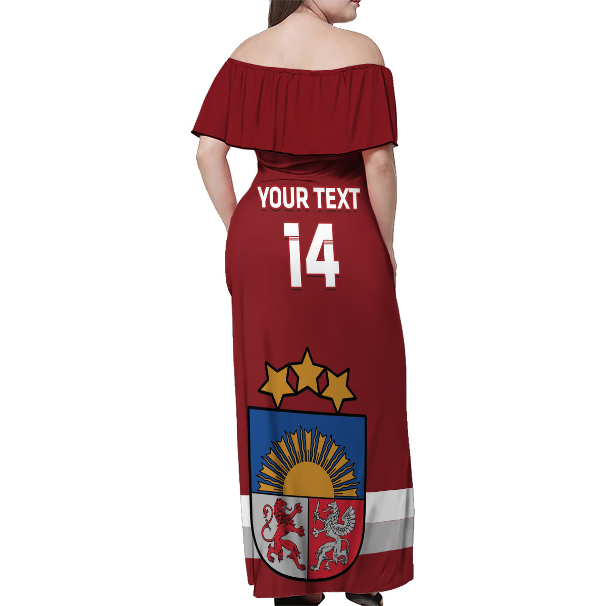 Custom Latvia Hockey Family Matching Off Shoulder Maxi Dress and Hawaiian Shirt 2024 Go Latvija - Wonder Print Shop