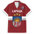 Custom Latvia Hockey Family Matching Short Sleeve Bodycon Dress and Hawaiian Shirt 2024 Go Latvija - Wonder Print Shop