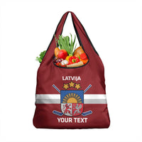 Custom Latvia Hockey Grocery Bag 2024 Go Latvija