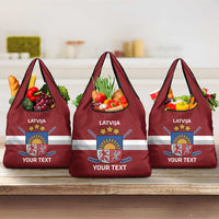 Custom Latvia Hockey Grocery Bag 2024 Go Latvija