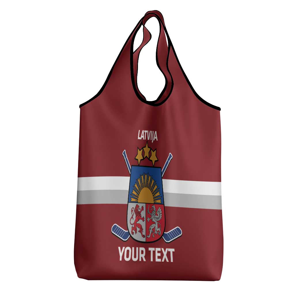 Custom Latvia Hockey Grocery Bag 2024 Go Latvija