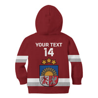 Custom Latvia Hockey Kid Hoodie 2024 Go Latvija - Wonder Print Shop