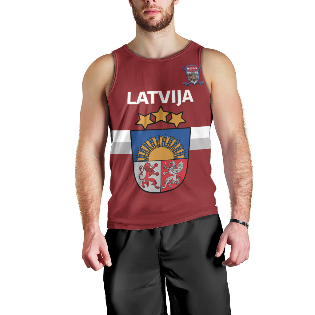 Custom Latvia Hockey Men Tank Top 2024 Go Latvija - Wonder Print Shop