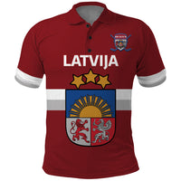 Custom Latvia Hockey Polo Shirt 2024 Go Latvija - Wonder Print Shop