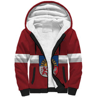 Custom Latvia Hockey Sherpa Hoodie 2024 Go Latvija - Wonder Print Shop