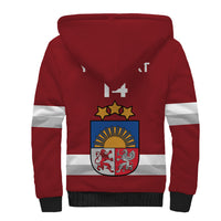 Custom Latvia Hockey Sherpa Hoodie 2024 Go Latvija - Wonder Print Shop