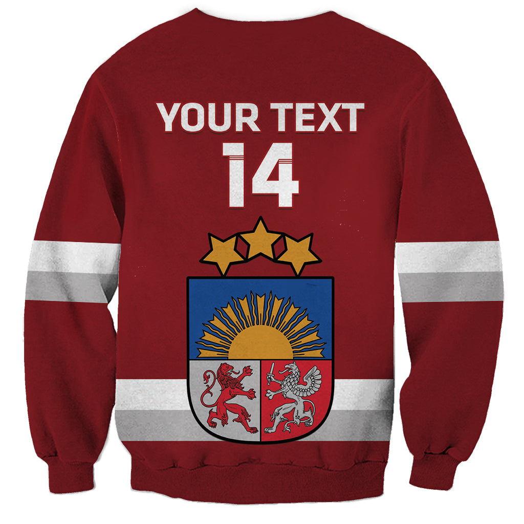 Custom Latvia Hockey Sweatshirt 2024 Go Latvija - Wonder Print Shop