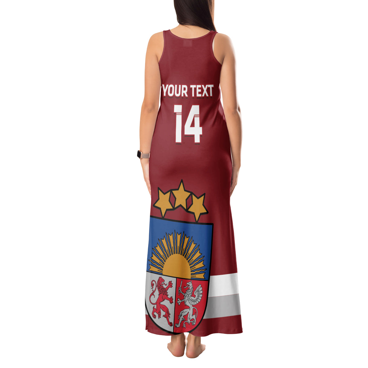 Custom Latvia Hockey Tank Maxi Dress 2024 Go Latvija - Wonder Print Shop