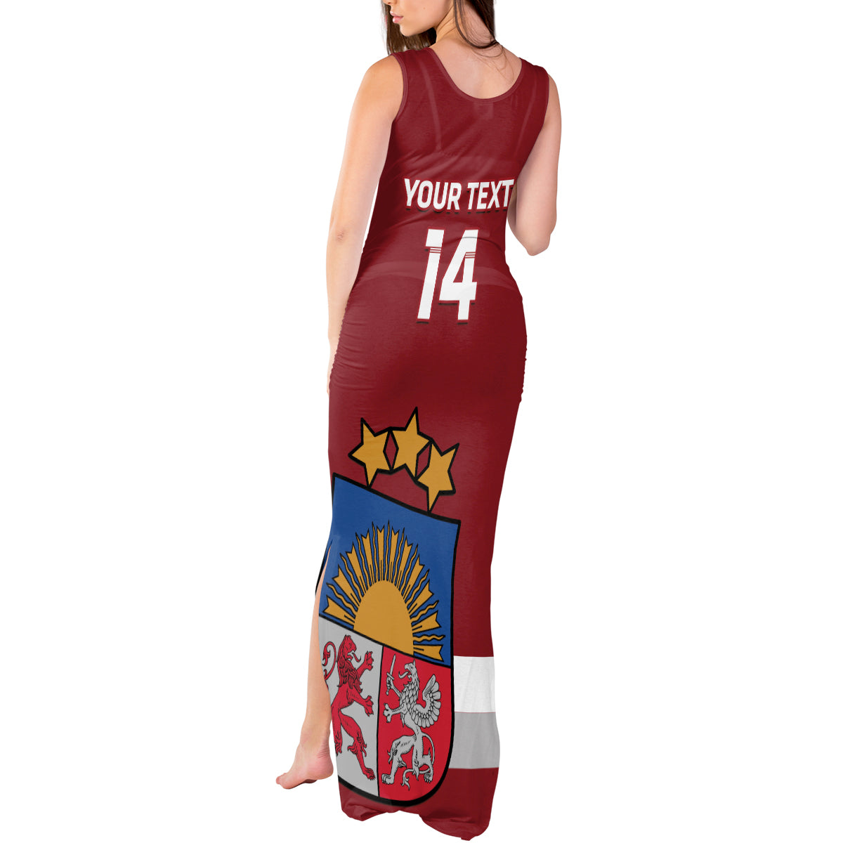 Custom Latvia Hockey Tank Maxi Dress 2024 Go Latvija - Wonder Print Shop
