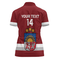 Custom Latvia Hockey Women Polo Shirt 2024 Go Latvija - Wonder Print Shop